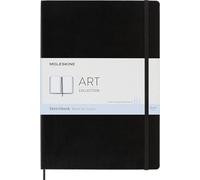 Moleskine - Cuaderno de Acuarela Art Collection, Dibujo con Tapa Dura y Cierre Elástico, Papel Adecuado para Acuarelas y Lápices de Acuarela, Color Negro, Tamaño Grande 21 x 29.7 cm, 96 Páginas