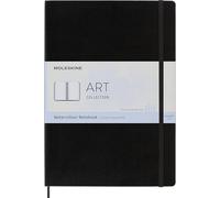 Moleskine 21 x 29.7 cm A4 Size Watercolour Notebook Classic Watercolour Notebook, Paper Suitable for Watercolour Pencils and Paints Hard Cover and Elastic Closure, Colour Black, 60 Pages