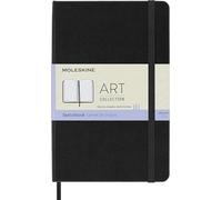 Moleskine, Cuaderno de Dibujo, Papel Apto para Lápices, Pasteles, Bolígrafos y Rotuladores, Tapa Dura, Tamaño Mediano 11.5 x 18 cm, Color Negro, 88 Páginas