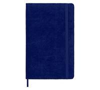 Moleskine Cuaderno de Rayas, Edición Limitada de la Colección Velvet, Tapa Dura de Terciopelo y Cierre Elástico, Color Morado, Gran Formato, 144 Páginas