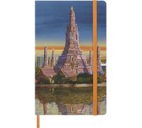 Moleskine Cuaderno de Rayas I Am Bangkok, Tapa Dura de Tela y Cierre Elástico,Tamaño L 13 x 21 cm, Diseño Bangkok