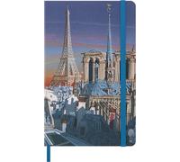 Moleskine Cuaderno de Rayas I Am Paris, Tapa Dura de Tela y Cierre Elástico, Tamaño L 13 x 21 cm, Tema París