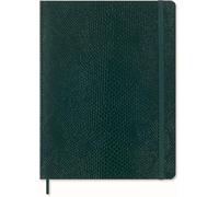 Moleskine Cuaderno Precious & Ethical, con Caja de Regalo, Tapa Suave Vegana Efecto Pitón, Cierre Elástico, Formato XL 19x25cm, Color Verde