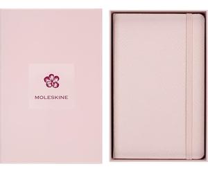 Moleskine Cuaderno Precious & Ethical Sakura - Cuaderno rayado con tapa dura vegana certificada VEGEA, en caja de regalo reutilizable, formato Large 13 x 21 cm