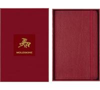Moleskine Cuaderno Rayado Año del Caballo - Cubierta Dura Certificada VEGEA® en Rojo, Tamaño Large 13 x 21 cm, con Caja de Regalo Reutilizable