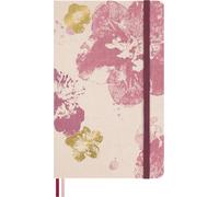 Moleskine Cuaderno Rayado Sakura - Tapa dura de tela con cierre elástico, incluye tarjetas de felicitación, pegatinas y marcador temático, formato Large 13 x 21 cm
