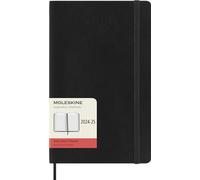Moleskine Daily Planner 2024-2025, Agenda Diaria 18 Meses 2025, Agenda Diaria con Tapa Blanda y Cierre Elástico, Formato Grande 13 x 21 cm, Color Negro