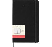Moleskine Daily Planner 2025-2026, Agenda Diaria de 18 Meses con Tapa Dura y Cierre Elástico, Formato Grande 13 x 21 cm, Color Negro