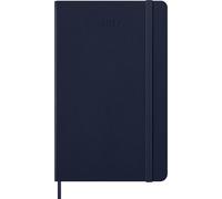 Moleskine Agenda Diaria 2027, Agenda de 12 Meses con Tapa Dura y Cierre Elástico, Formato L 13x21 Cm, Color Azul Zafiro