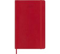 Moleskine Agenda Diaria 2027, 12 Meses con Tapa Blanda y Cierre Elástico, Formato L 13x21 cm, Color Rojo Escarlata