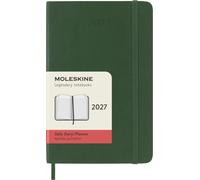 Moleskine Agenda Diaria 2027, 12 Meses con Tapa Blanda y Cierre Elástico, Formato Pocket 9x14 Cm, Colore Verde Mirto