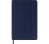 Moleskine Agenda Diaria 2027, 12 Meses con Tapa Blanda y Cierre Elástico, Formato Pocket 9x14 Cm, Color Azul Zafiro