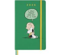 Moleskine Daily Planner Peanuts, Agenda Diaria 2026 de 12 Meses con Tapa Rígida, Cierre Elástico y Adhesivos Temáticos, Formato Grande 13 x 21 cm