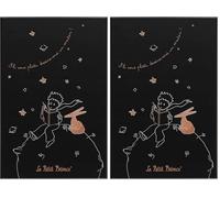 Moleskine Le Petit Prince Cuaderno Rayado, Tapa Dura y Cierre Elástico, en Gift Box Negra Reutilizable, Tema El Principito, Formato Large 13 x 21 cm (Paquete de 2)