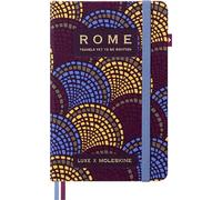 Moleskine LUXE Cuaderno Rome City, Cuaderno con Contenidos De Viaje, Tapa Dura de Tela y Cierre con Elástico, Formato Pocket 9 x 14 cm