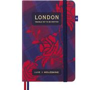 Moleskine LUXE Cuaderno London City, Cuaderno con Contenidos De Viaje, Tapa Dura de Tela y Cierre con Elástico, Formato Pocket 9 x 14 cm