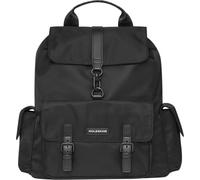 Moleskine Mochila Mediana Colección Legendaria, Mochila Portatil para Trabajo y Universidad con Funda Para Dispositivos Electrónicos, Tejido 100% Reciclado, Dimensiones 39,5 x 39 x 15 cm, Color Negro