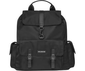 Moleskine Mochila Mediana Colección Legendaria, Mochila Portatil para Trabajo y Universidad con Funda Para Dispositivos Electrónicos, Tejido 100% Reciclado, 39,5 x 39 x 15 cm, Color Negro