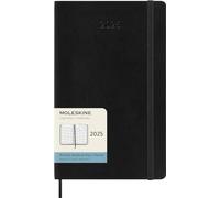 Moleskine Monthly Planner, Agenda Mensual 12 Meses 2025, Tapa Blanda y Cierre Elástico, Color Negro, Formato Grande 13x21 cm