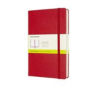 Moleskine Cuaderno Clásico Grande 13x21cm - Tapa dura Hojas en blanco Cierre con goma Rojo escarlata