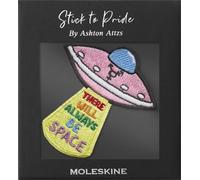 Moleskine Parche Adhesivo para Cuaderno o Agenda, Pegatinas Personalizadas Orgullo Space, There Will Always Be Space Diseñado por Artista Ashton Attzs, Tamaño 5x5cm
