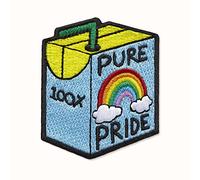 Moleskine Patch Adhesivo para Cuaderno o Agenda, Patch Personalizado Pride Juice, 100% Pure Pride, Ashton Attzs, 5x5cm