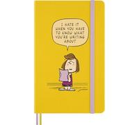Moleskine Peanuts Cuaderno a Rayas, Cuaderno de Notas Diseño Patty con Tapa Dura, Marcador y Pegatinas Temáticas, Formato Grande 13 x 21 cm