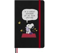 Moleskine Peanuts Cuaderno a Rayas, Cuaderno de Notas Diseño Snoopy con Tapa Dura, Marcador y Pegatinas Temáticas, Formato Grande 13 x 21 cm