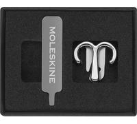 Moleskine Pin para Cuaderno o Agenda Aries, Pin Símbolo del Zodiaco, Cierre Elástico Personalizable, Idea para Regalo, Color Plata