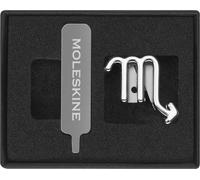 Moleskine Pin para Cuaderno o Agenda Escorpio, Pin Símbolo del Zodiaco, Cierre Elástico Personalizable, Idea para Regalo, Color Plata