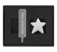 Moleskine Pin para Cuaderno o Agenda Estrella, Pin Estrella, Cierre Elástico Personalizable, Idea para Regalo, Color Plata