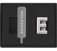 Moleskine Pin Para Cuaderno o Agenda, Letra E, Broche de Letras, Personaliza el Cierre con Elástico, Ideas de Regalo Personalizado, Color Plata