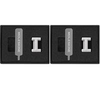 Moleskine Pin Para Cuaderno o Agenda, Letra I, Broche de Letras, Personaliza el Cierre con Elástico, Ideas de Regalo Personalizado, Color Plata (Paquete de 2)