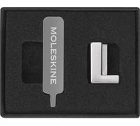 Moleskine Pin Para Cuaderno o Agenda, Letra L, Broche de Letras, Personaliza el Cierre con Elástico, Ideas de Regalo Personalizado, Color Plata