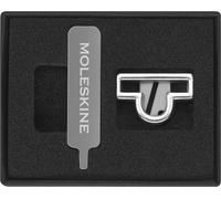 Moleskine Pin para Cuaderno o Agenda Libra, Pin Símbolo del Zodiaco, Cierre Elástico Personalizable, Idea para Regalo, Color Plata