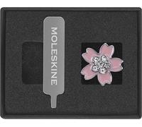 Moleskine Pin Sakura, Pin Decorativo para Cuaderno y Agenda Personalizada, Charm de Flor en Aleación de Zinc, Tamaño 28 mm