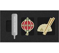 Moleskine Pins Tema Países,Set de Pins Linterna y Raviol, China, para Cuadernos y Agendas, Accesorio Decorativo e Idea de Regalo