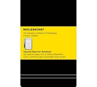 Moleskine QP517 - Bloc De Notas Cuadriculado (Tamaño Grande, Tapa Dura), Color Negro - Cuaderno Reporter Large Cuadriculado