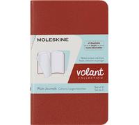 Moleskine QP703F16B24 - Diarios (tamaño XS), Plain Coral Orange/Aqua Blue