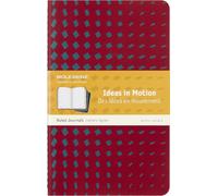 Moleskine Set 3 Cuadernos Ideas in Motion, Páginas con Rayas, Cubierta Blanda de Cartón, 3 Diseños Diferentes, Tamaño Grande 13 x 21 cm
