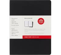 Moleskine – Set 2 cuadernos XL 19×25 cm, 160 págs, portada cartón, Negro y Rojo Arándano