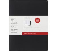 Moleskine, Set de 2 Cuaderno de Notas, Portada de cartón, Diseño de Páginas Académicas, Tamaño XXL 21.6 x 27.9 cm, Color Negro y Rojo Arándano, 160 Páginas