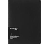 Moleskine Smart Cahier Journals, Juego de 2 Cuadernos Digitales con Páginas con Rayas, Compatible con Pen+, Cubierta de Cartón, Tamaño Extra Grande 19 x 25 cm, Color Negro, 120 Páginas