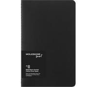 Moleskine Smart Cahier Journals, Juego de 2 Cuadernos Digitales con Páginas con Rayas, Compatible con Pen+, Cubierta de Cartón, Tamaño Grande 13 x 21 cm, Color Negro, 80 Páginas