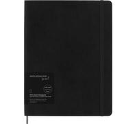 Moleskine Smart Notebook, Sistema de Escritura Inteligente, Cuaderno Inteligente de Tapa Blanda, Páginas en Blanco y Cierre Elástico, Formato XL 19 x 25, Color Negro
