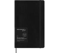 Moleskine Smart Notebook, Sistema de Escritura Inteligente, Cuaderno Inteligente de Tapa Blanda, Páginas en Blanco y Cierre Elástico, Tamaño Grande 13 x 21, Color Negro