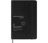Moleskine Smart Notebook, Sistema de Escritura Inteligente, Cuaderno Inteligente de Tapa Blanda, Páginas a Rayas y Cierre Elástico, Tamaño de Bolsillo 9 x 14, Color Negro