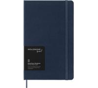 Moleskine Smart Notebook, Sistema de Escritura Inteligente, Cuaderno Inteligente de Tapa Dura, Páginas a Rayas y Cierre Elástico, Tamaño Grande 13 x 21, Color Azul Zafiro