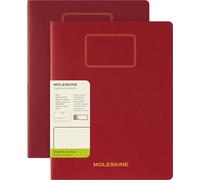 Moleskine Student Cahier Journal, Set de 2 Cuadernos para Apuntes con Páginas Blancas Desprendibles, Cubierta de Cartón y Adhesivos, Color Rojo, Formato XXL 21,6 x 27,9 cm