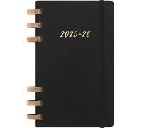 Moleskine Student Life Planner 2025-26, Agenda Semanal y Mensual Espiral 12 Meses con Tapa Suave, Color Negro, Formato Grande 15 x 21 cm